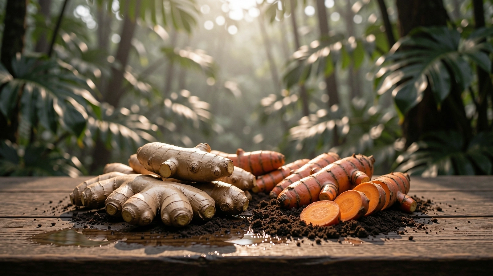Indonesian botanical origin at dawn